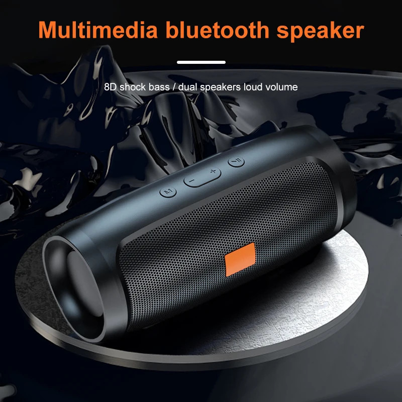 Bluetooth Speaker Portable Sub Woofer Dual Speaker Stereo Outdoor FM Wireless Playback 2