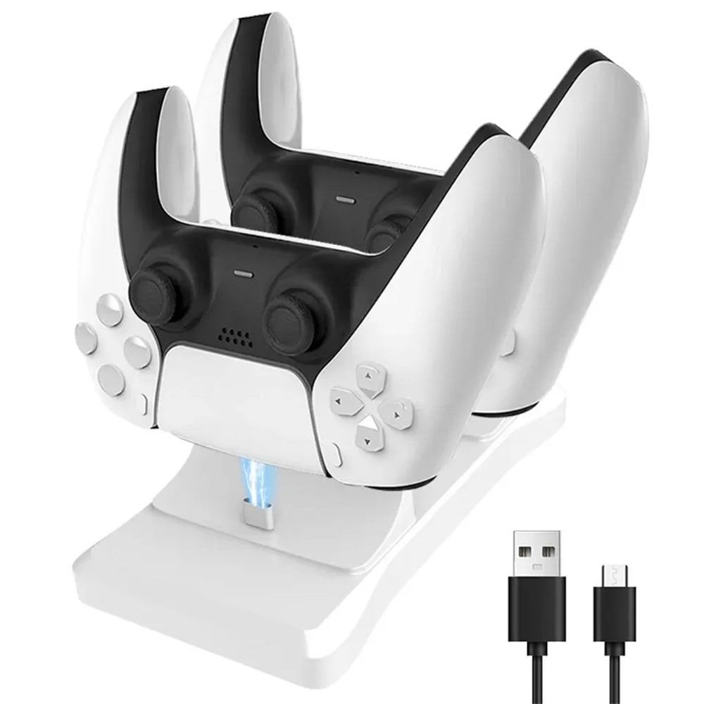 Dual Controller Charging Stand for PS5, Fast Charging AC Adapter