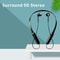 Wireless Bluetooth Headset Neck Hanging Sports Headset Stereo Noise Reduction Universal Microphone 1