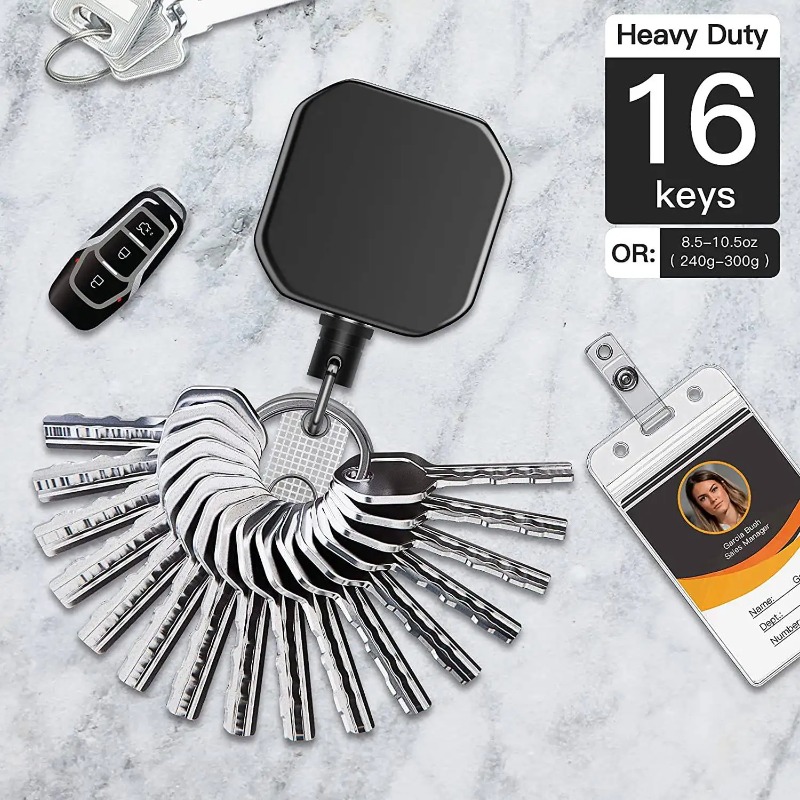Anti loss Easy to Pull Buckle, Retractable Key Chain Belt Clip, Square Badge Reel, Accessorises Para Auto Key Chain
