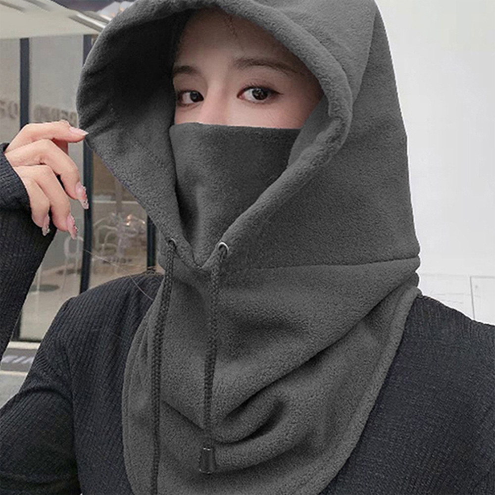 Winter Thermal Neck Warmer Outdoor Fleece Balaclava Scarf Skiing Face Mask Snood Hood Hat Windproof 1