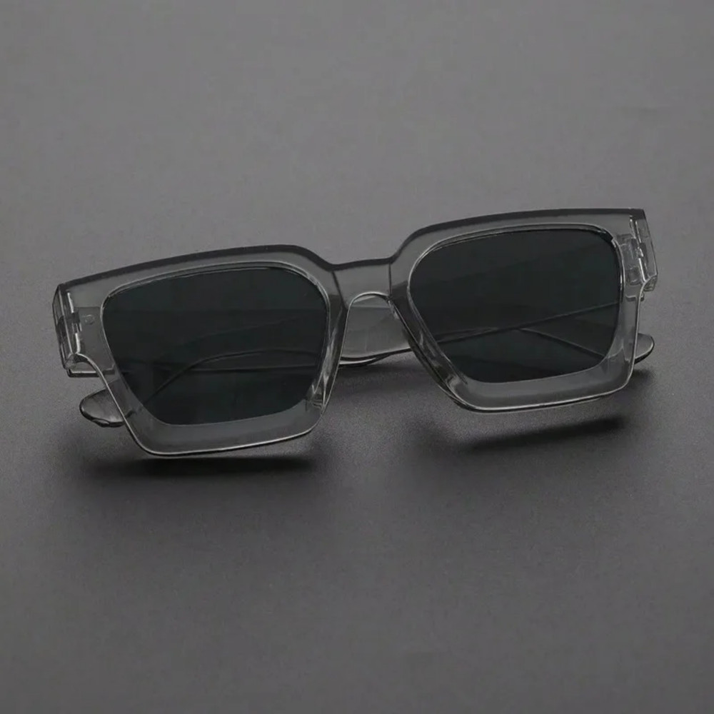 Unisex Plastic Sunglasses, Square Frame Fashion, Street Photography Shades, Beach Trips Driving Accessories