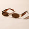Unisex Plastic Oval Frame Sunglasses For Travel Beach Photography 2