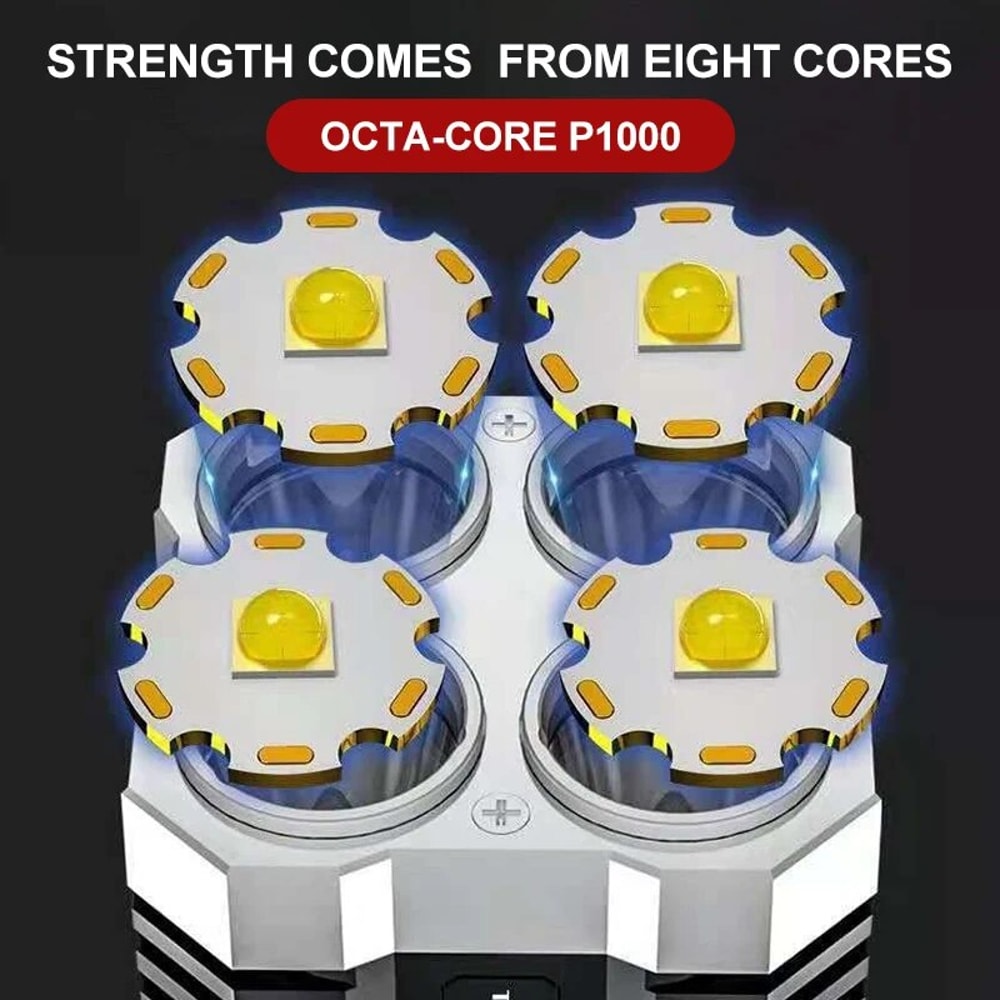 High Power LED Flashlights Portable Hand Lantern Rechargeable Camping Torch With Side Light Lamp Be 6