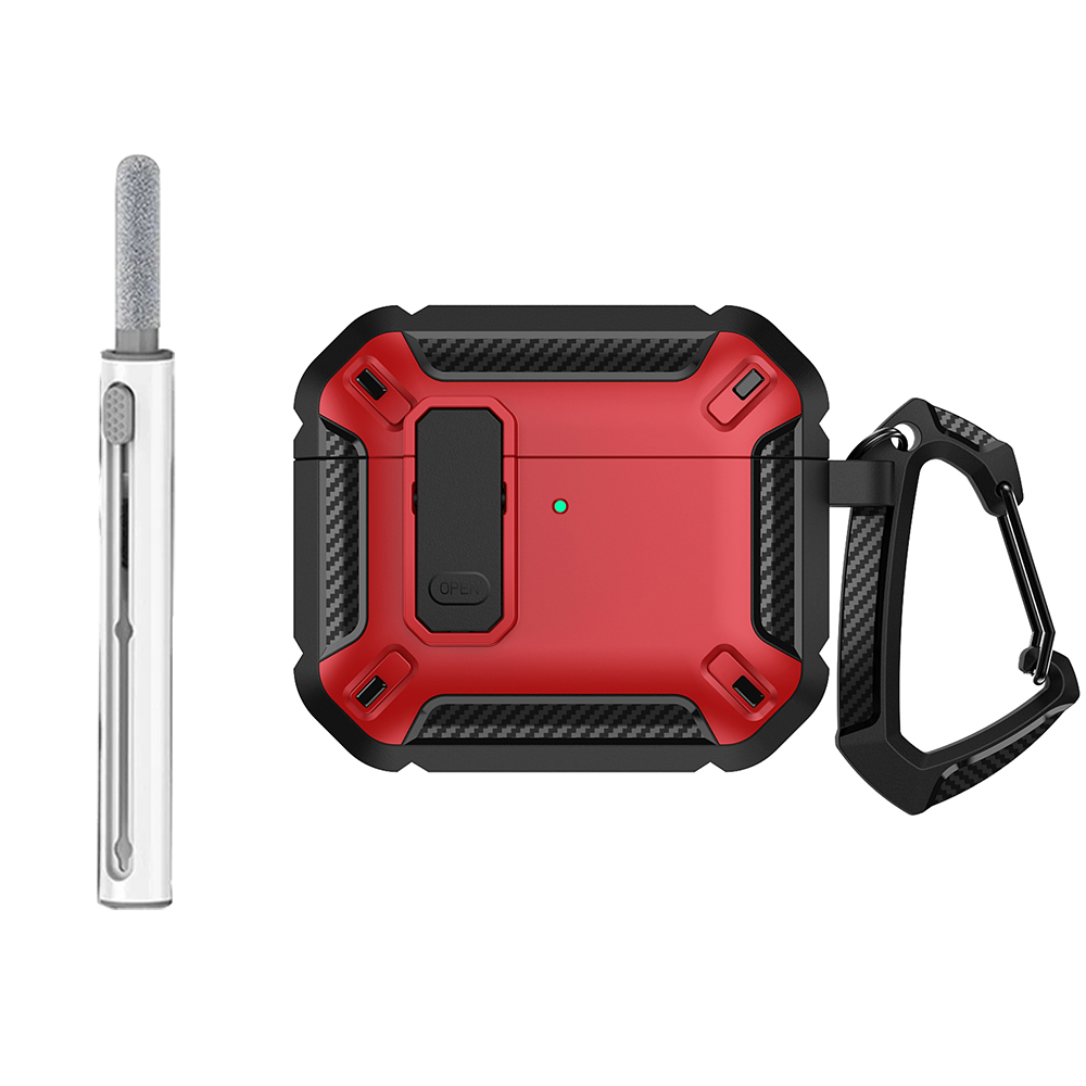 Security Lock Case For Air Pods Protective PC Cover With Hook 9