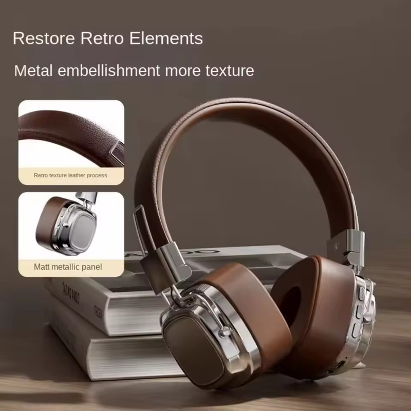 Fold Able Wireless Bluetooth Headsets Over Ear Retro Headphones DJ Stereo Sounds Gamer Choice 3