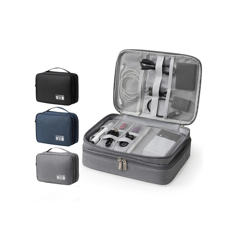 Multi-functional Digital Bag, Data Cable, Headphones, Hard Drive, Power Supply, Electronic Accessory Storage