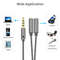 Headset Adaptor, Headphone Mic and Speaker Splitter Cable, Audio Male to Female for Earphone Extension Mobile Audio