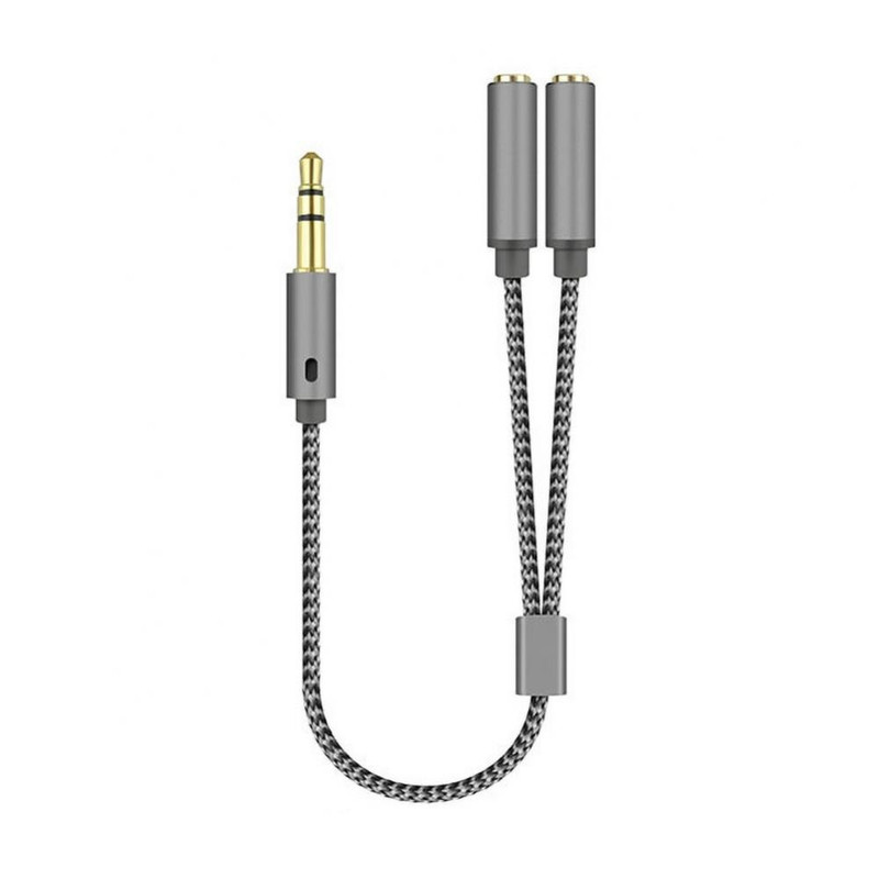 Headset Adaptor, Headphone Mic and Speaker Splitter Cable, Audio Male to Female for Earphone Extension Mobile Audio