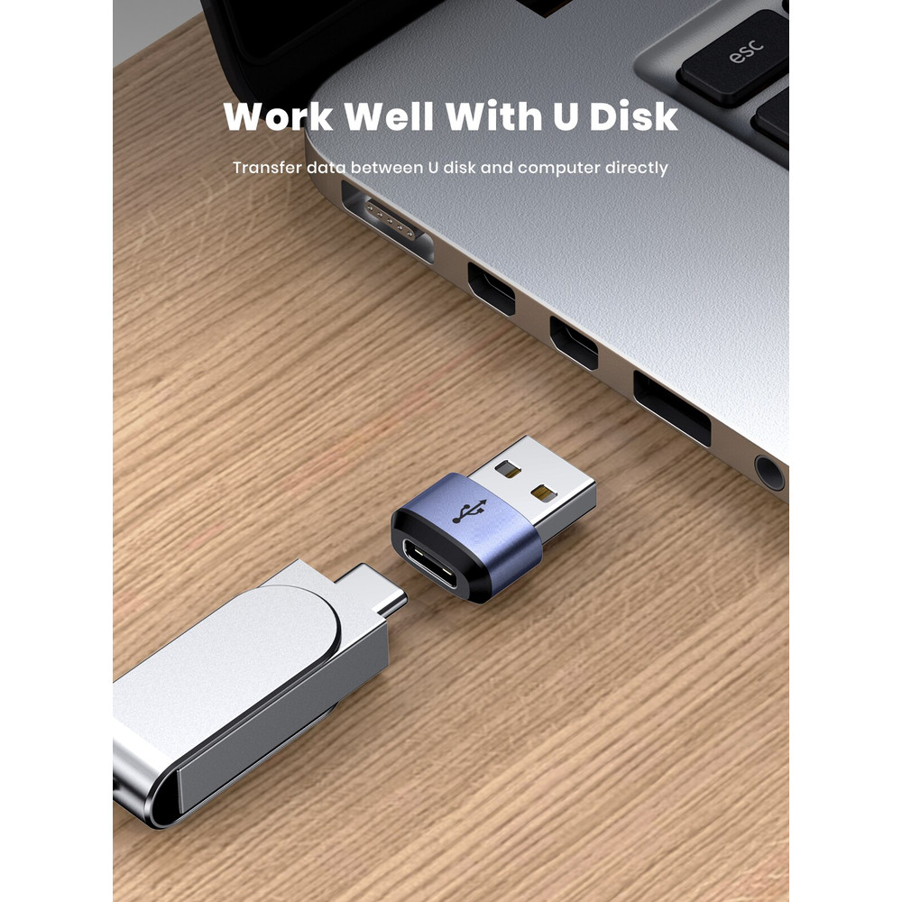 USB C To USB Male Adapter Fast Charging Data Sync OTG Connector 2