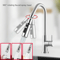 New Kitchen Waterfall Faucet Extension Threemode Universal Swivel Splashproof Nozzle Sink 7