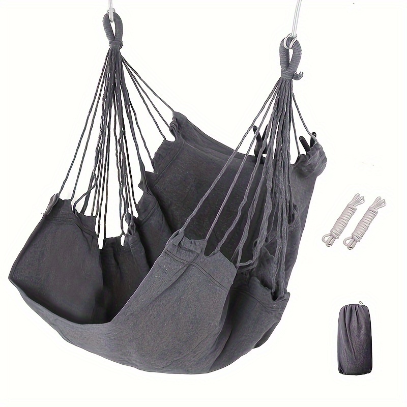Outdoor Swing Hammock Chair, Leisure Fabric Dormitory Hammock with Anti Rollover Features