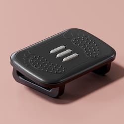 ergonomic foot stool with massage rollers, desk leg rest for pain relief and comfort