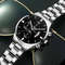 Fashion Men Watches, Luxury Silver Stainless Steel Quartz, Business Watch for Men, Calendar Clock