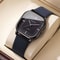 Fashion Square Men Quartz Watch Minimalist Leather Strap Wrist Watch 6