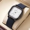 Fashion Square Men Quartz Watch Minimalist Leather Strap Wrist Watch 10