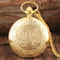 Large Quartz Pocket Watch Trendy Bronze Retro Flip Watch 3