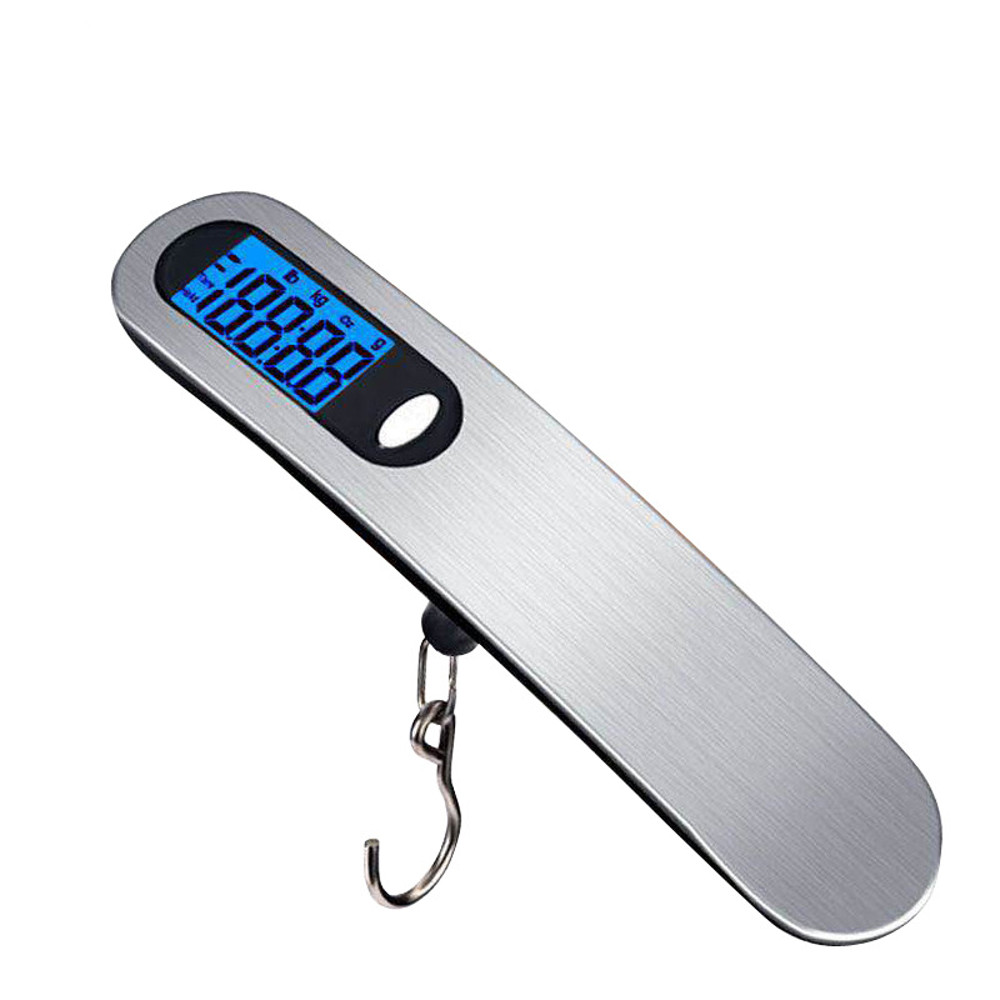 Small Portable Scale Digital LCD Display Electronic Hanging Scale Travel Weighs Suitcase Baggage Fi 0