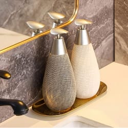 creative retro style ceramic push type soap dispenser with pump, hand soap bottle, bathrooms kitchens toilets