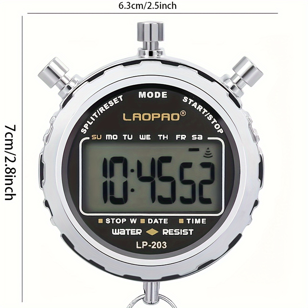 Stopwatch Rain Proof Digital Timer For Sports Timing Coach Competition Referee Training 1