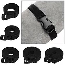 travel tied nylon cargo tie down, black luggage lash belt, durable strap with cam buckle, travel kits outdoor camping