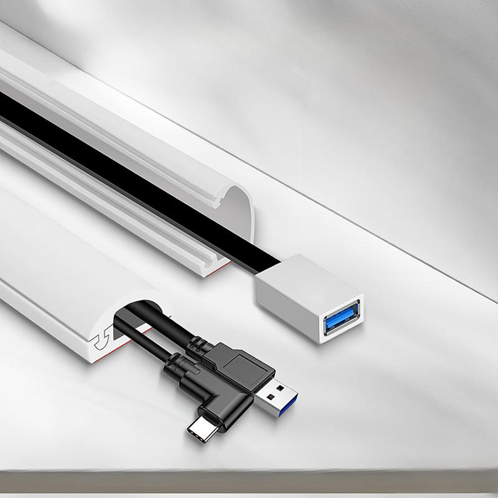 Meter Cord Management Channel, Invisible Decorative Wire Cover, Anti Step Protector, Adhesive Soft Cable Race Way