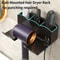 Hair Dryer Storage Rack, Wall Mounted Bracket for Bathroom, Non Perforated Air Duct Hanging Rack