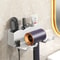 Hair Dryer Storage Rack, Wall Mounted Bracket for Bathroom, Non Perforated Air Duct Hanging Rack