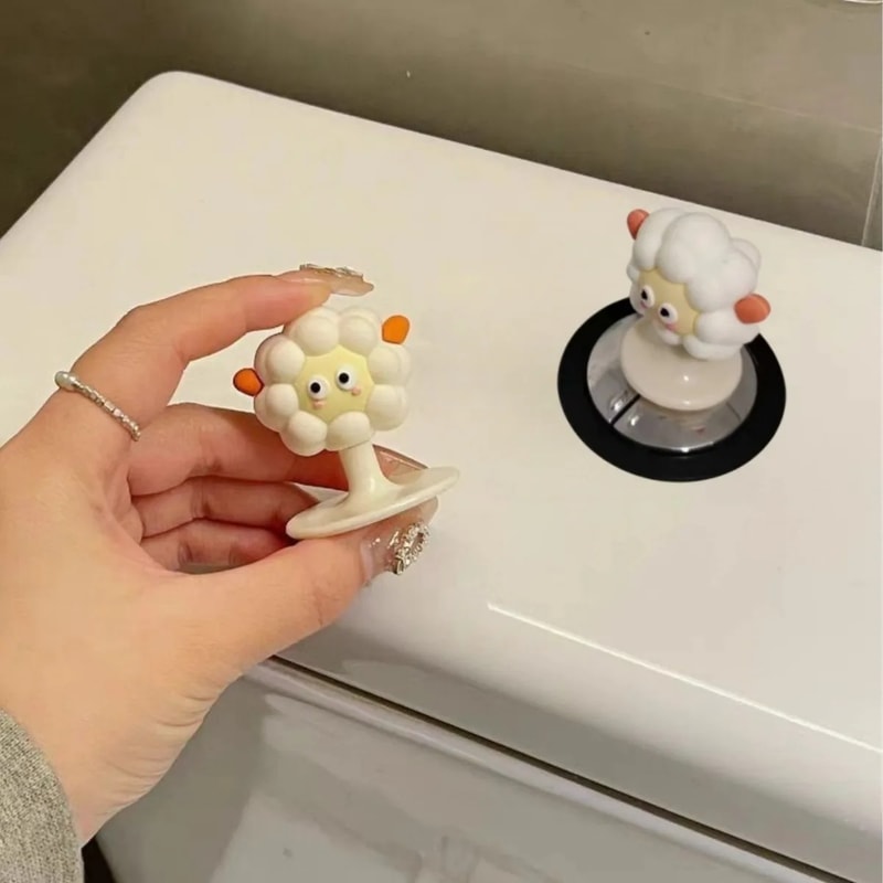 Portable Lovely Cartoon Toilet Lifting Device, No Punching Required, WC Handle, Anti-dirty Lid Lift Tool