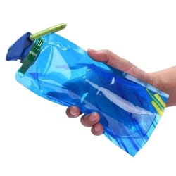 foldable flexible reusable water bottle for travel camping