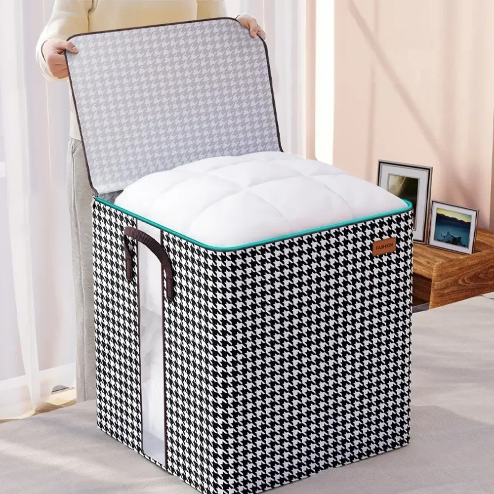 Fold able Clothes Organiser, Large Capacity Quilt, Tote Bag, Moving Box, Dust proof Home, Clothes Storage Bags Wardrobe