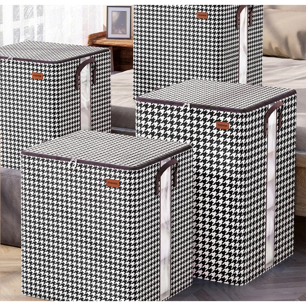 Fold able Clothes Organiser, Large Capacity Quilt, Tote Bag, Moving Box, Dust proof Home, Clothes Storage Bags Wardrobe