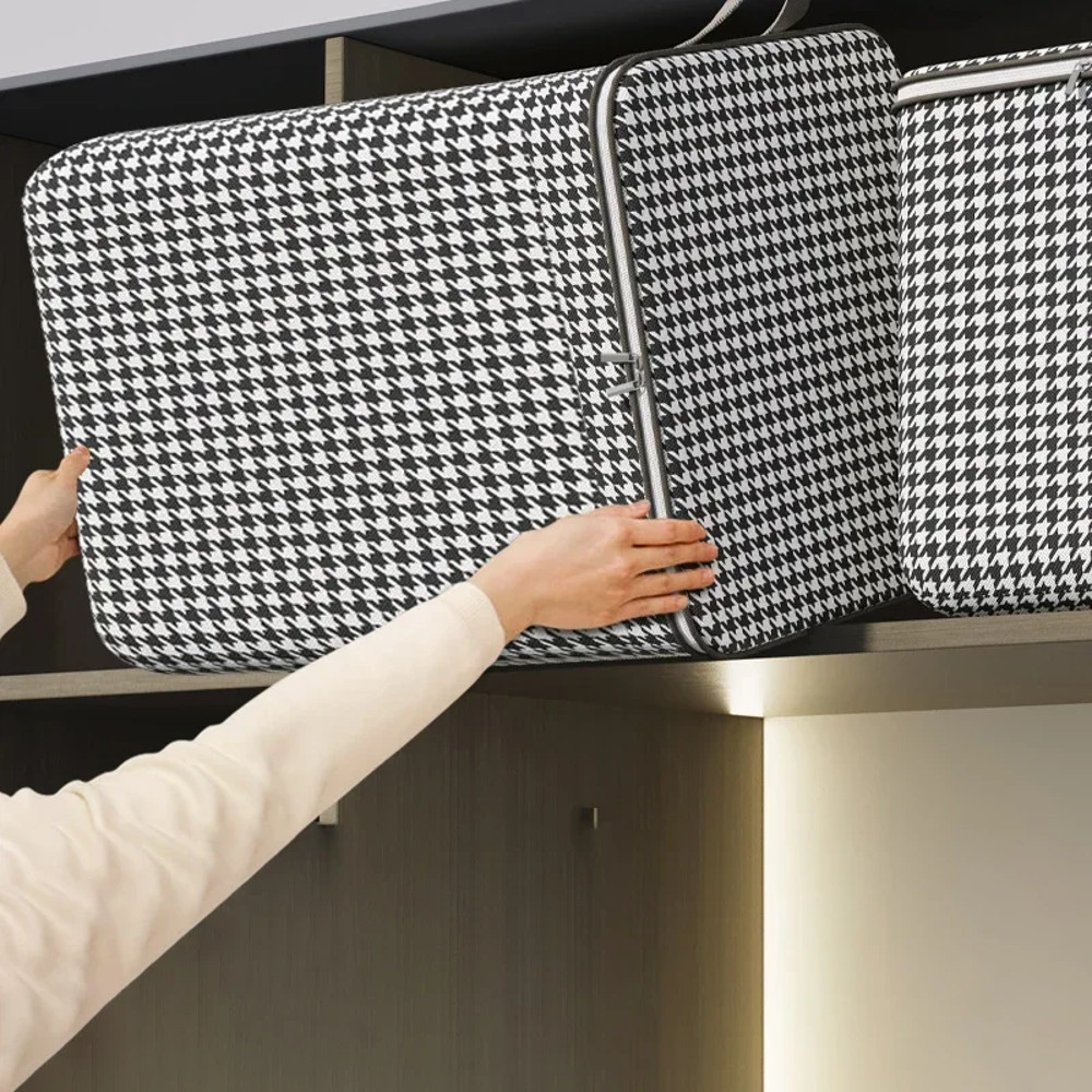 Fold able Clothes Organiser, Large Capacity Quilt, Tote Bag, Moving Box, Dust proof Home, Clothes Storage Bags Wardrobe