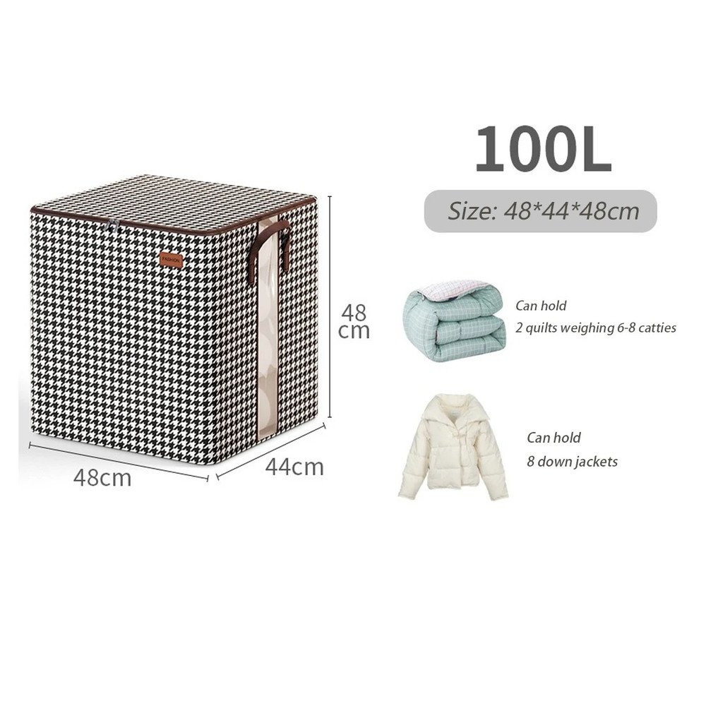 Fold able Clothes Organiser, Large Capacity Quilt, Tote Bag, Moving Box, Dust proof Home, Clothes Storage Bags Wardrobe