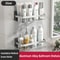 Wall Mounted Towel Rack Shower Shampoo Rack No Drill Tripod Corner Rectangular Bathroom Rack 8
