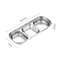 Stainless Steel 3compartment Dip Tray BBQ Seasoning Sauce Tray Restaurant Cutlery For Sauces Spice 5