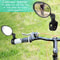 Acrylic Convex Oval Bike Mirrors 360 Rotatable Handle Bar Mount Shock Proof Rear View For Cycling 2