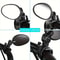 Acrylic Convex Oval Bike Mirrors 360 Rotatable Handle Bar Mount Shock Proof Rear View For Cycling 3