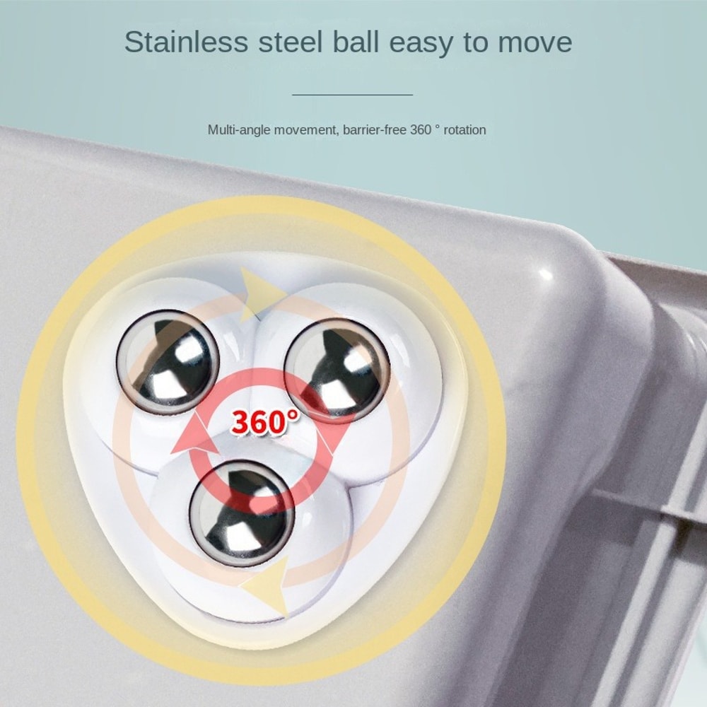 Universal Castors Movable Adhesive Three Bead Wheel, Load-Bearing Wear-Resistant Pulley, Household Hardware
