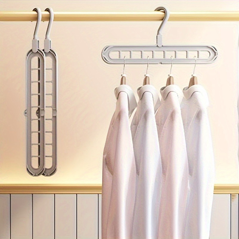 Multi functional folding clothes storage hanger, household dormitory clothes hanging hanger, folding clothes storage