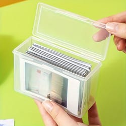 transparent plastic storage box, multi functional storage solution for organising photo cards and small cards