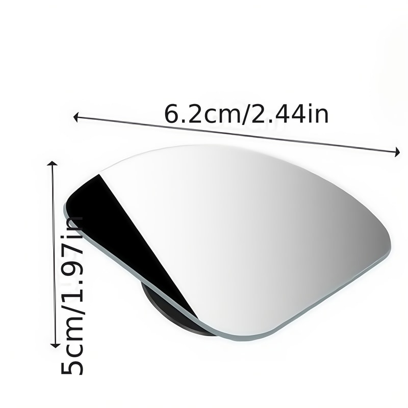 Universal Fit Glass Car Wide Angle Rear View Mirror Adjustable Blind Spot Mirror 2