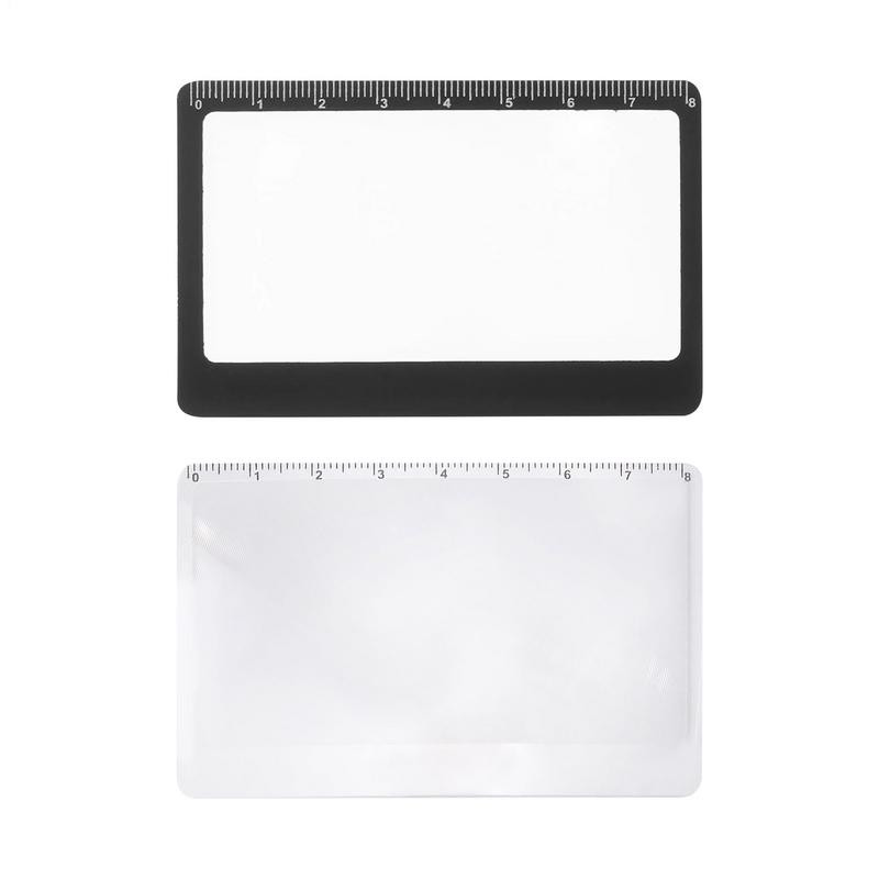 Mini Magnifying Glass Wallet Card Ruler For Reading Survival 1