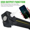 Waterproof LED Flashlight with Hook, Rechargeable Gym Lamp, Grade Dimming, Fold able Design with Magnet