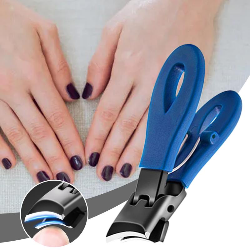 Slanted Nail Clippers, Wide Jaw Opening, Curved Nail Cutter, Travel & Study Nail Trimmer