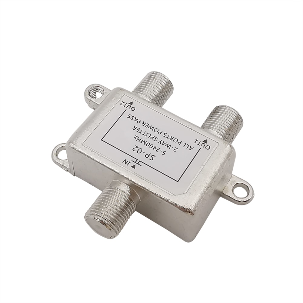 TV Antenna Satellite Splitter, Coaxial Cable TV Signal Splitter, F-Type Socket Female Connector