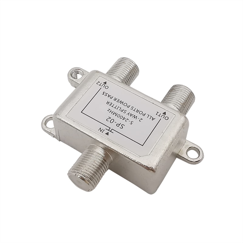 TV Antenna Satellite Splitter, Coaxial Cable TV Signal Splitter, F-Type Socket Female Connector