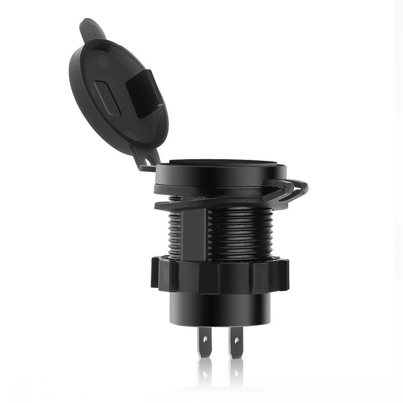 Fast Charger 3.0 USB Charging Socket, Waterproof Car USB Outlet, Voltage Display Voltmeter Charger Socket