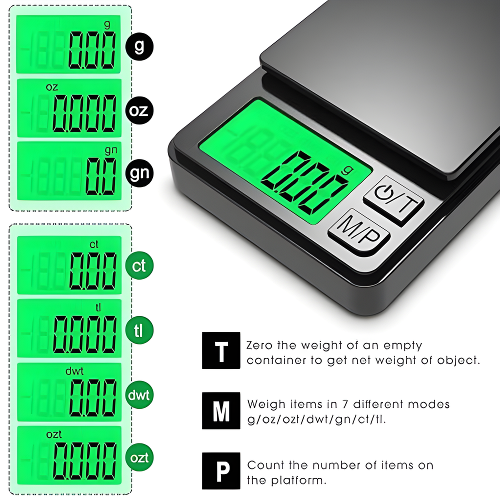 Precision Pocket Scale Digital Gram, Ounces, Mini Scale for Travel