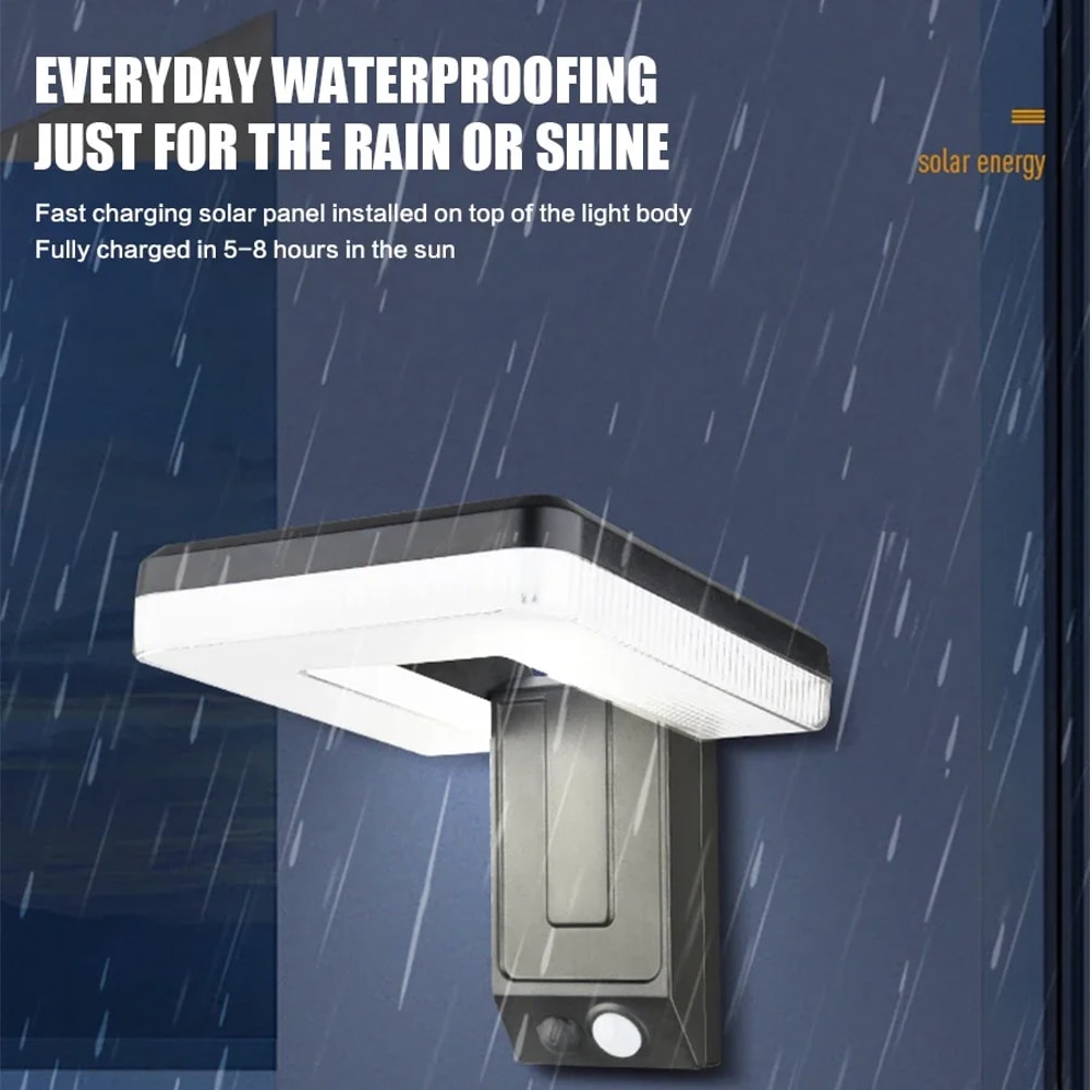 Outdoor Solar Sensor Wall Light Waterproof Folding Light Adjustable For Courtyards Balconies 3